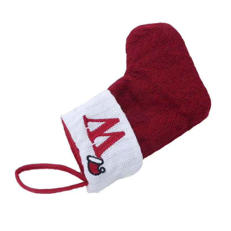 Alphabet Knitting Socks Christmas Tree Ornaments Decoration for Home