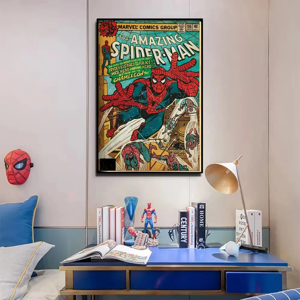 Retro Marvel Super Hero Wall Art