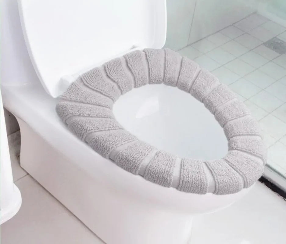 Toilet Seat Cover Warm Soft Acrylic Washable Mat Home Decor Close-stool Mat Seat Case