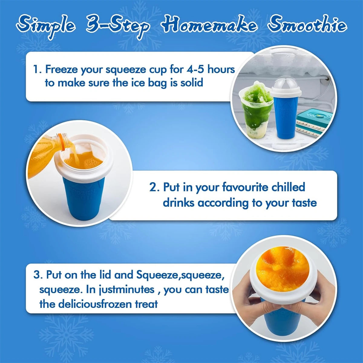 Homemade Smoothie Quick-Frozen Ice Cream Milkshake Bottle Portable Cups