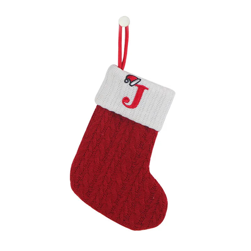 Alphabet Knitting Socks Christmas Tree Ornaments Decoration for Home