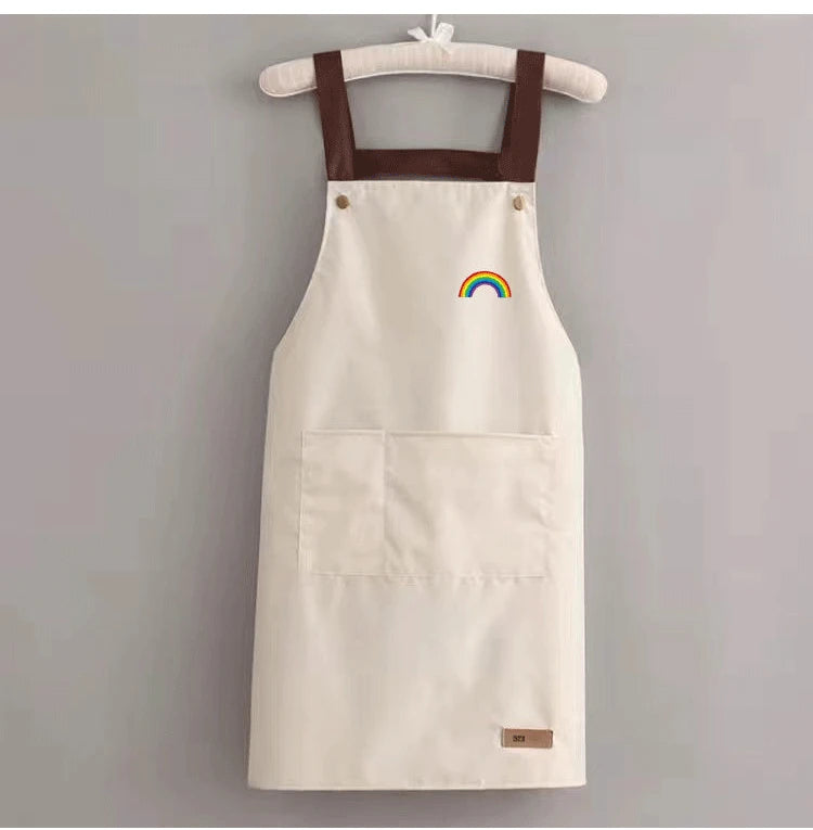 Waterproof and antifouling large pocket pastry work clothes apron