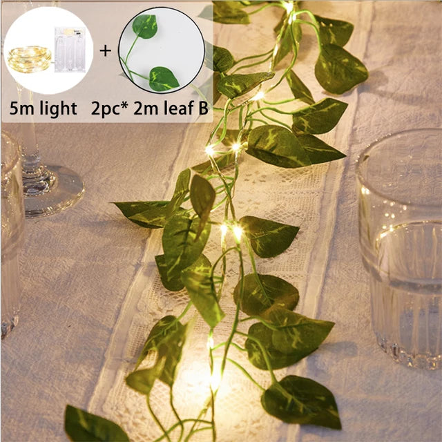 LED String Lights 2M 20LED/ 5M 50LED Maple Leaf Garland Xmas Fairy Lights Decoration