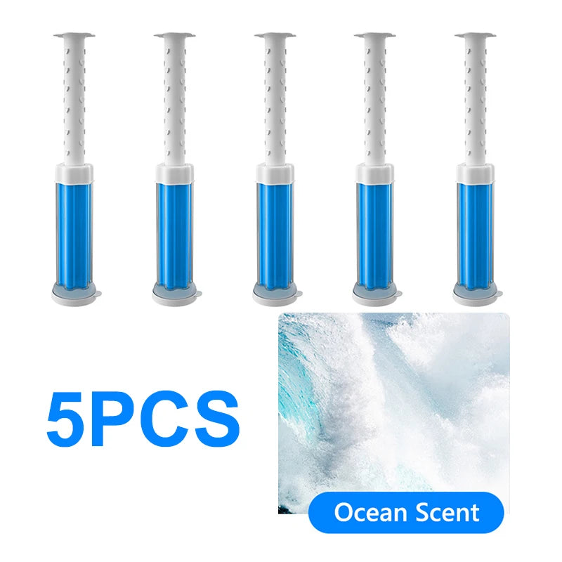 5pcs/Set Flower Aromatic Toilet Cleaner Gel Deodorant Air Freshener
