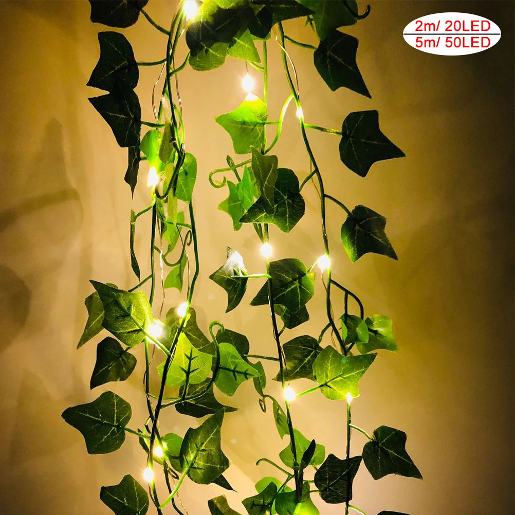 LED String Lights 2M 20LED/ 5M 50LED Maple Leaf Garland Xmas Fairy Lights Decoration