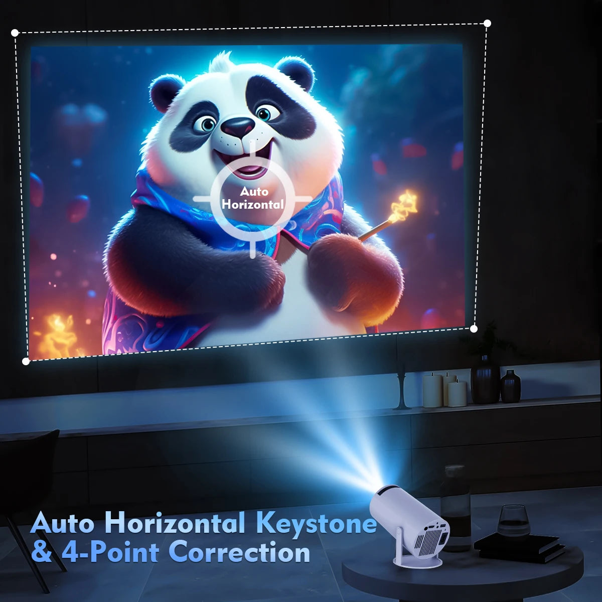 Pro + Dual Wifi 260ANSI 180°flexible BT5.0 Cinema Outdoor Portable Projector