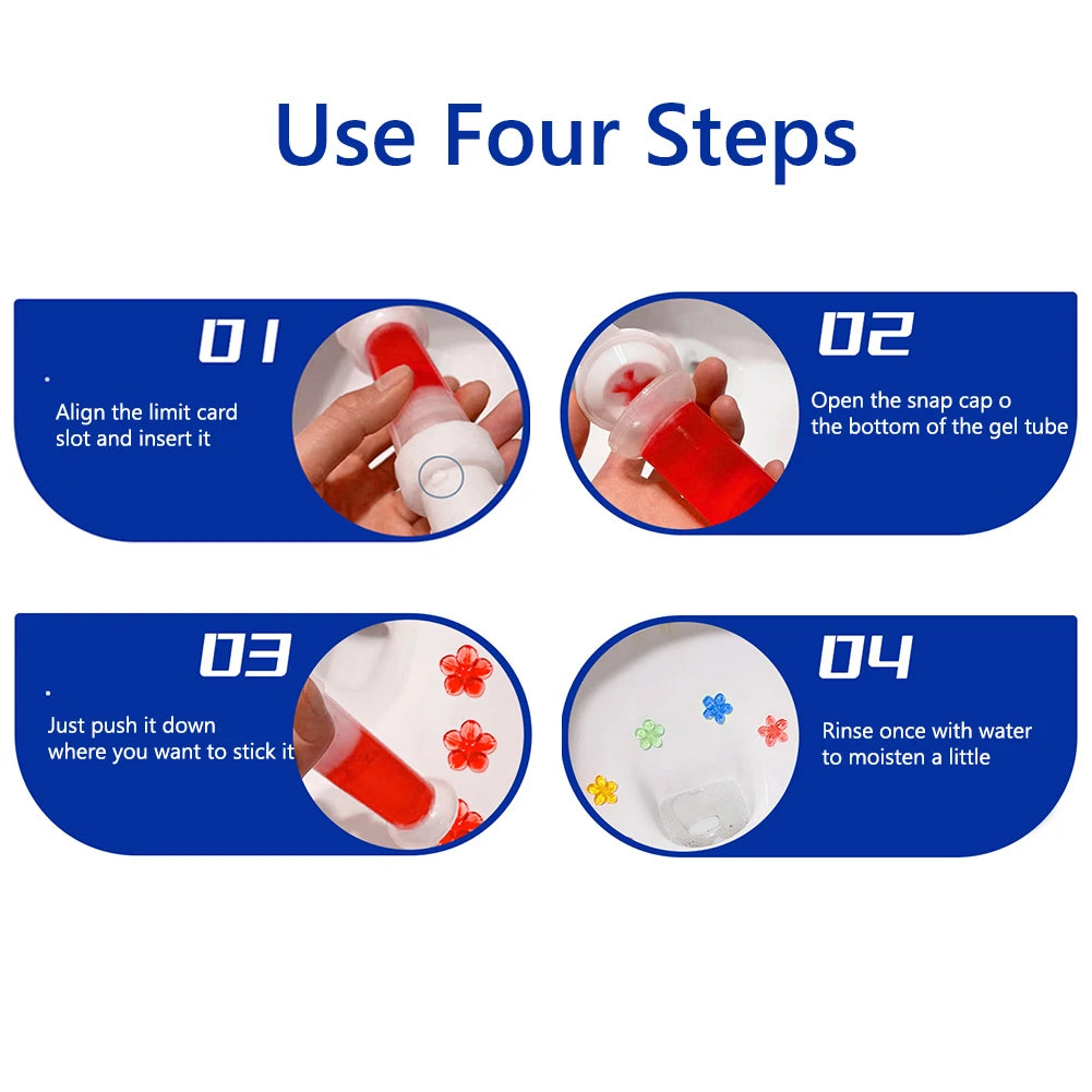 5pcs/Set Flower Aromatic Toilet Cleaner Gel Deodorant Air Freshener