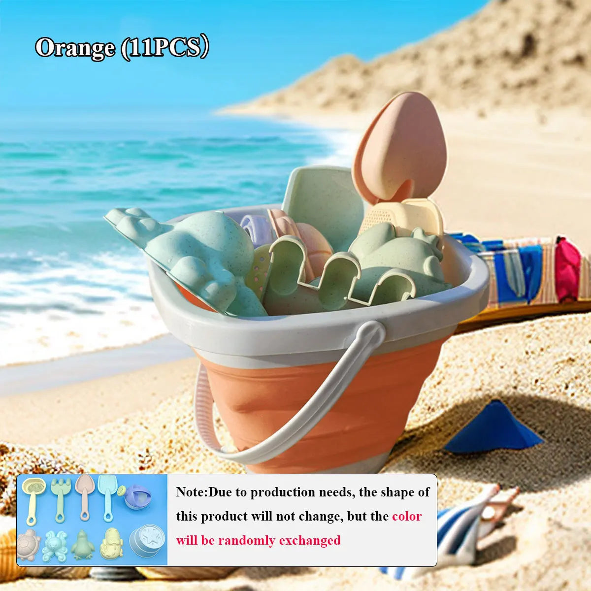 11/5/1 PCS Beach Sand Play Water Set Folding Bucket Toys for Children
