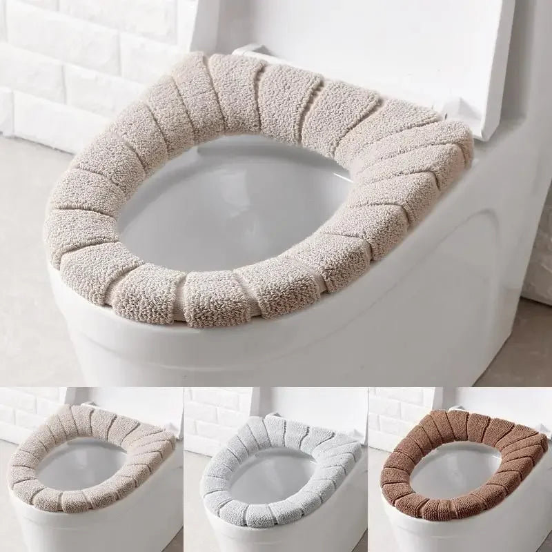 Toilet Seat Cover Warm Soft Acrylic Washable Mat Home Decor Close-stool Mat Seat Case