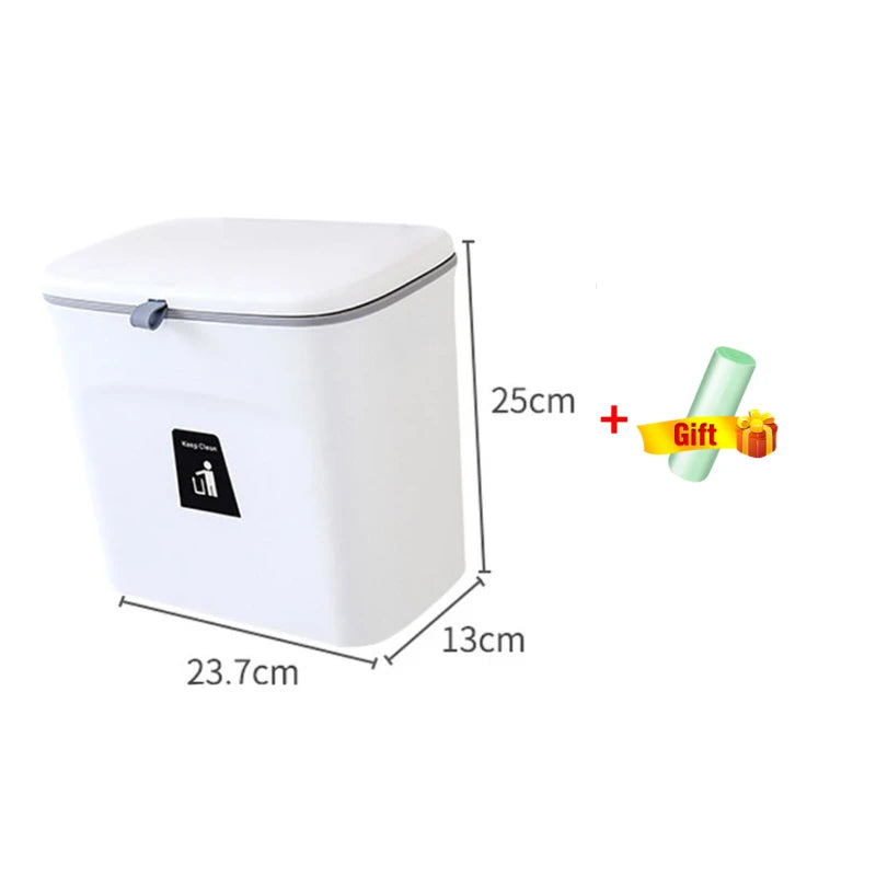 7/9L Hanging Trash Can For Kitchen Large Capacity Recycling Garbage basket