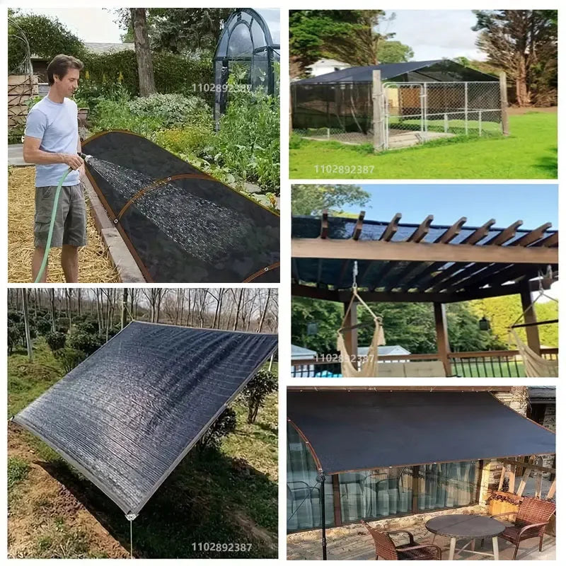 4x5mSunshade net 12 needle coffee sunshade net Home garden succulent UV protection 85-90% Sunshade net