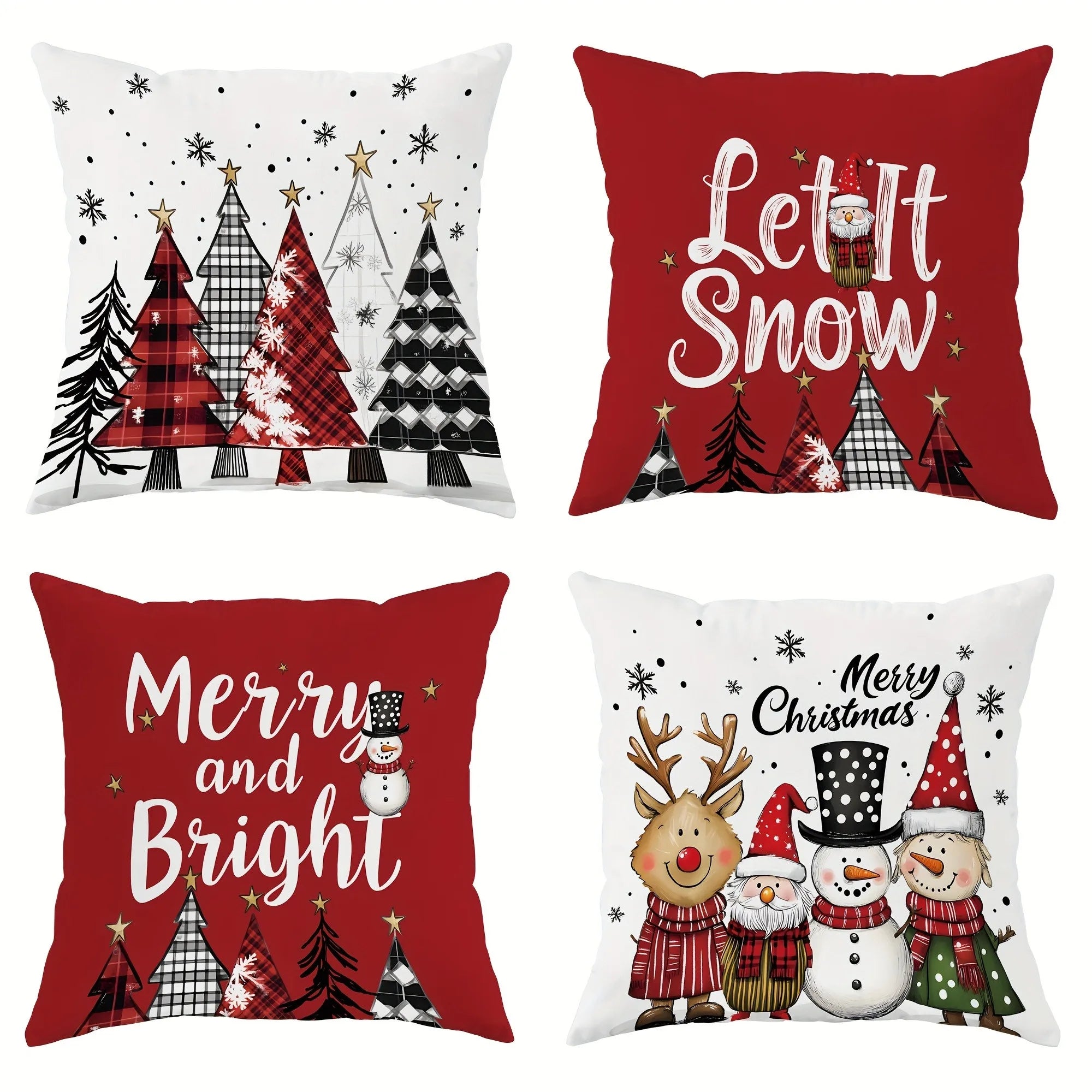 Christmas decoration pillowcase Tree pattern suitable for home room Sofa cushion cover
