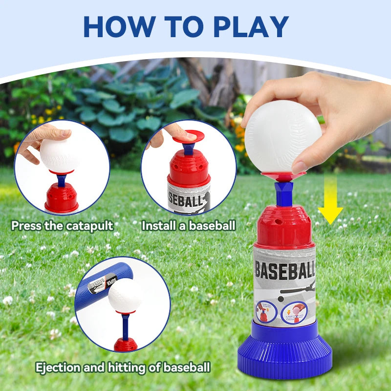 Children Baseball Toys Games Adjustable Automatic Pitching Baseball Machine