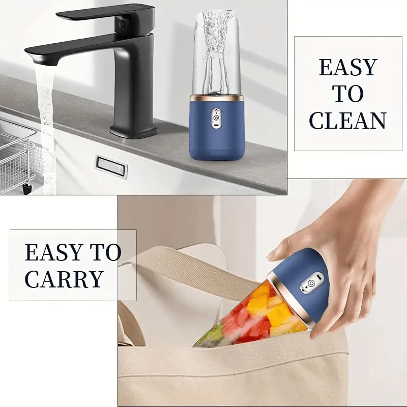 6 Blades Electric Juicer 2 Cups For Travel Portable Juicer Mixer Usb Charge Personal Blender