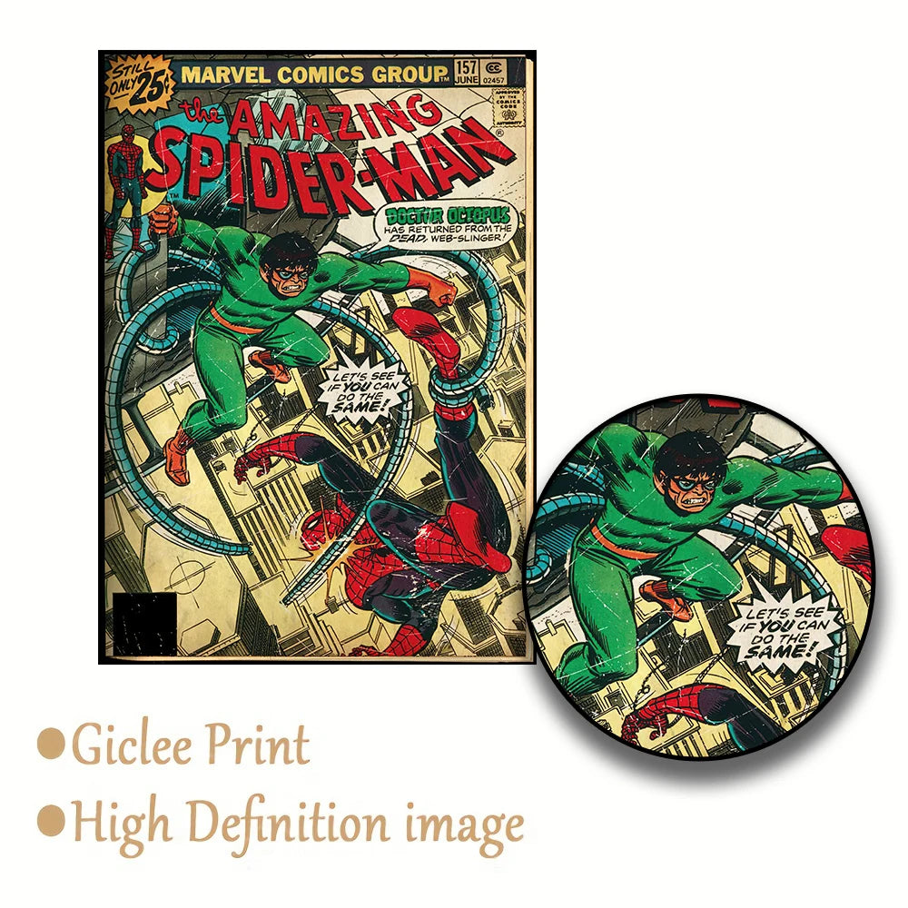 Retro Marvel Super Hero Wall Art
