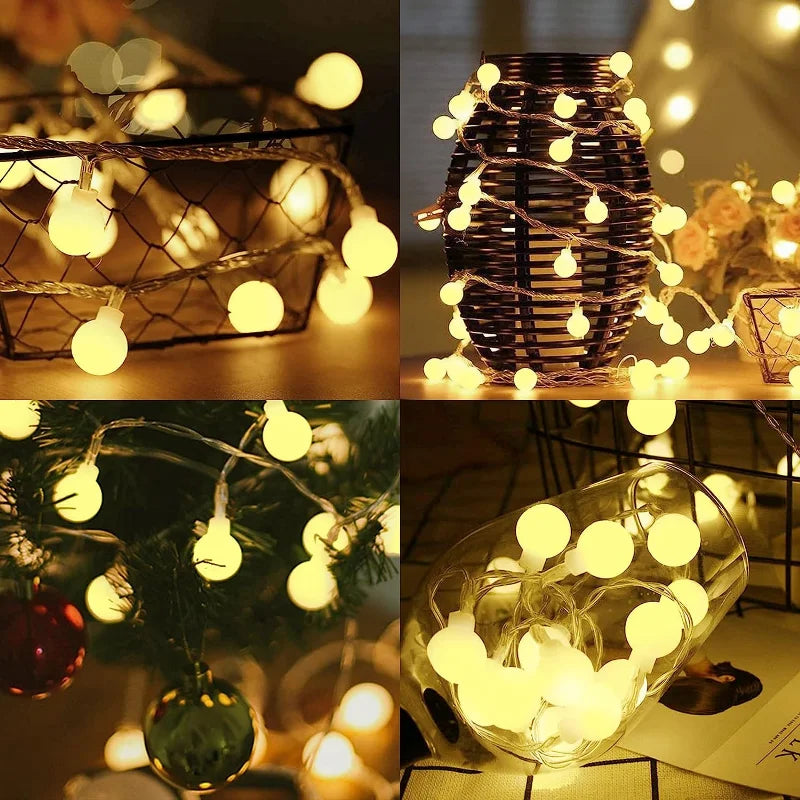 10M Small Ball Fairy Lights Globe String USB/Battery Operated for Indoor/Outdoor Decor