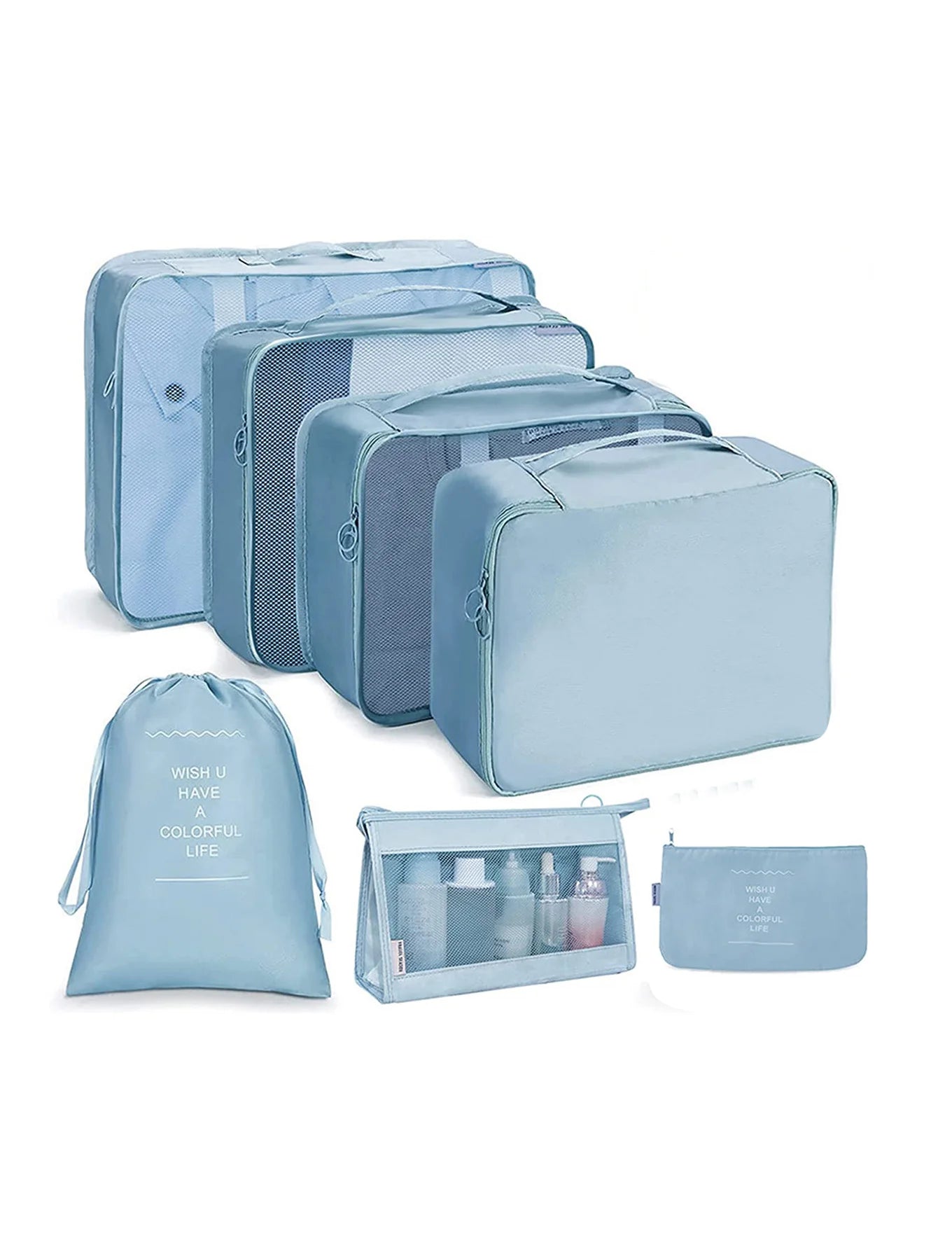 7/8/9/10 Pcs Set Travel Organizer Storage Bags Suitcase Packing Cubes Portable Luggage