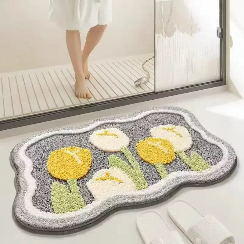 Cute Flower Bathroom Rug (40x60cm)