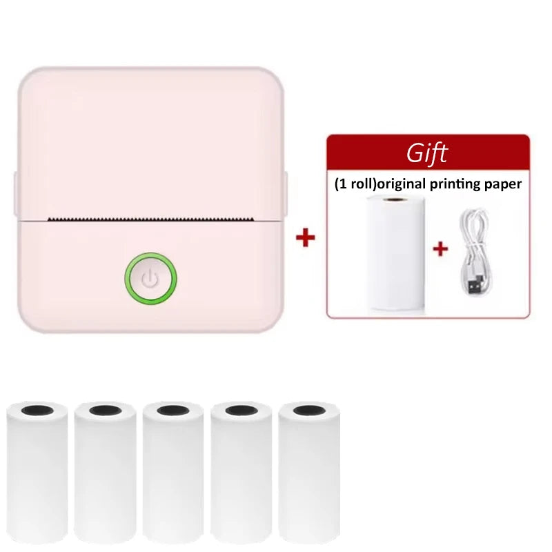 mini HD printer portable sticker label Printer Bluetooth pocket thermal printer