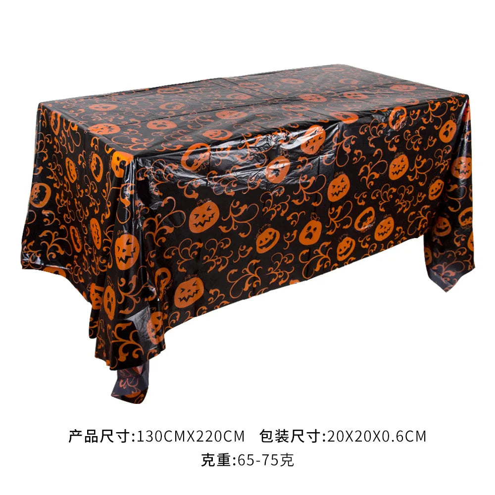 Halloween Decoration Tablecloth Pumpkin Spider Web Table Cover Table Decoration