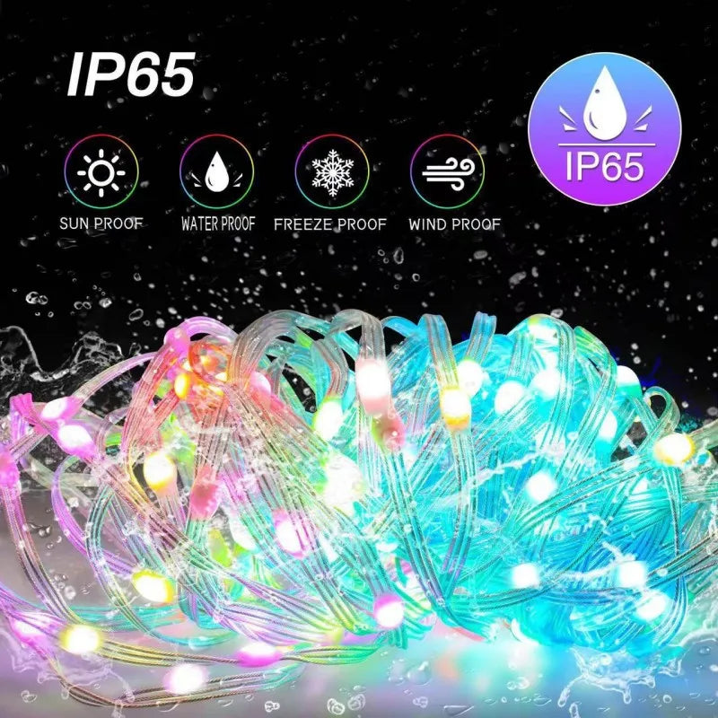 5M/10M/15M/20M USB Sting Light Bluetooth APP DIY LED Fairy Lights Garland Decoration