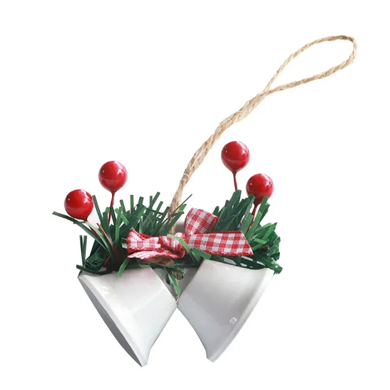 1pc Christmas Bells Christmas Tree Jingle Bells Hanging Pendant Xmas New Year Ornament