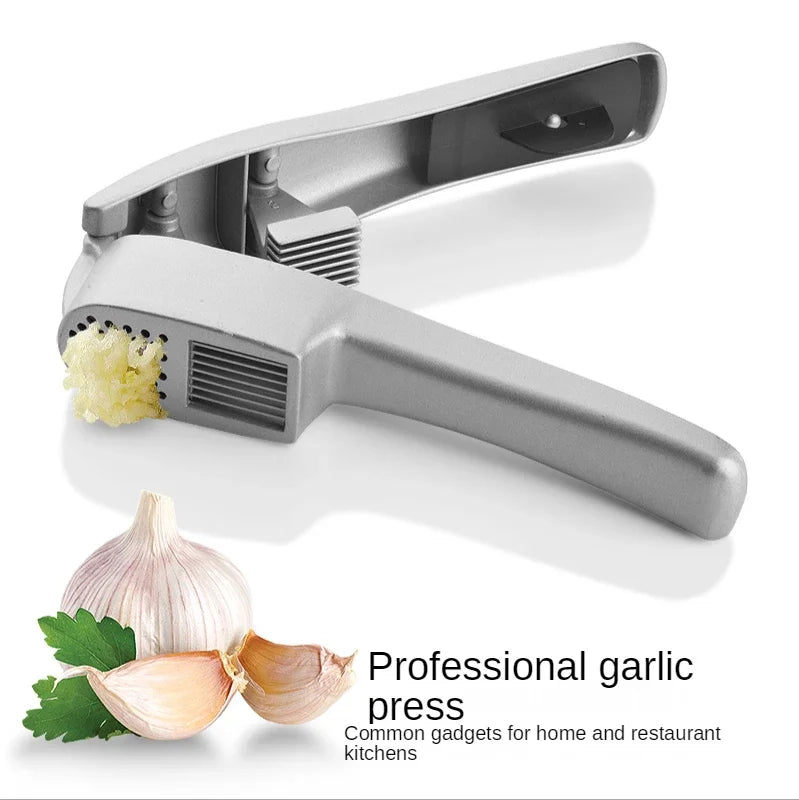 Kitchen household manual garlic press aluminum gadget
