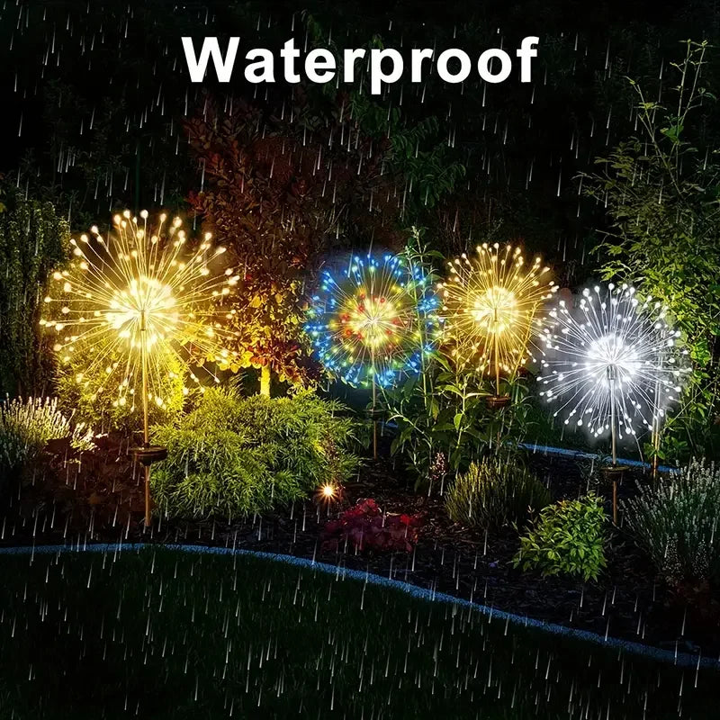 Outdoor Waterproof Solar Garden Lights 8 Lighting Modes with Remote Control