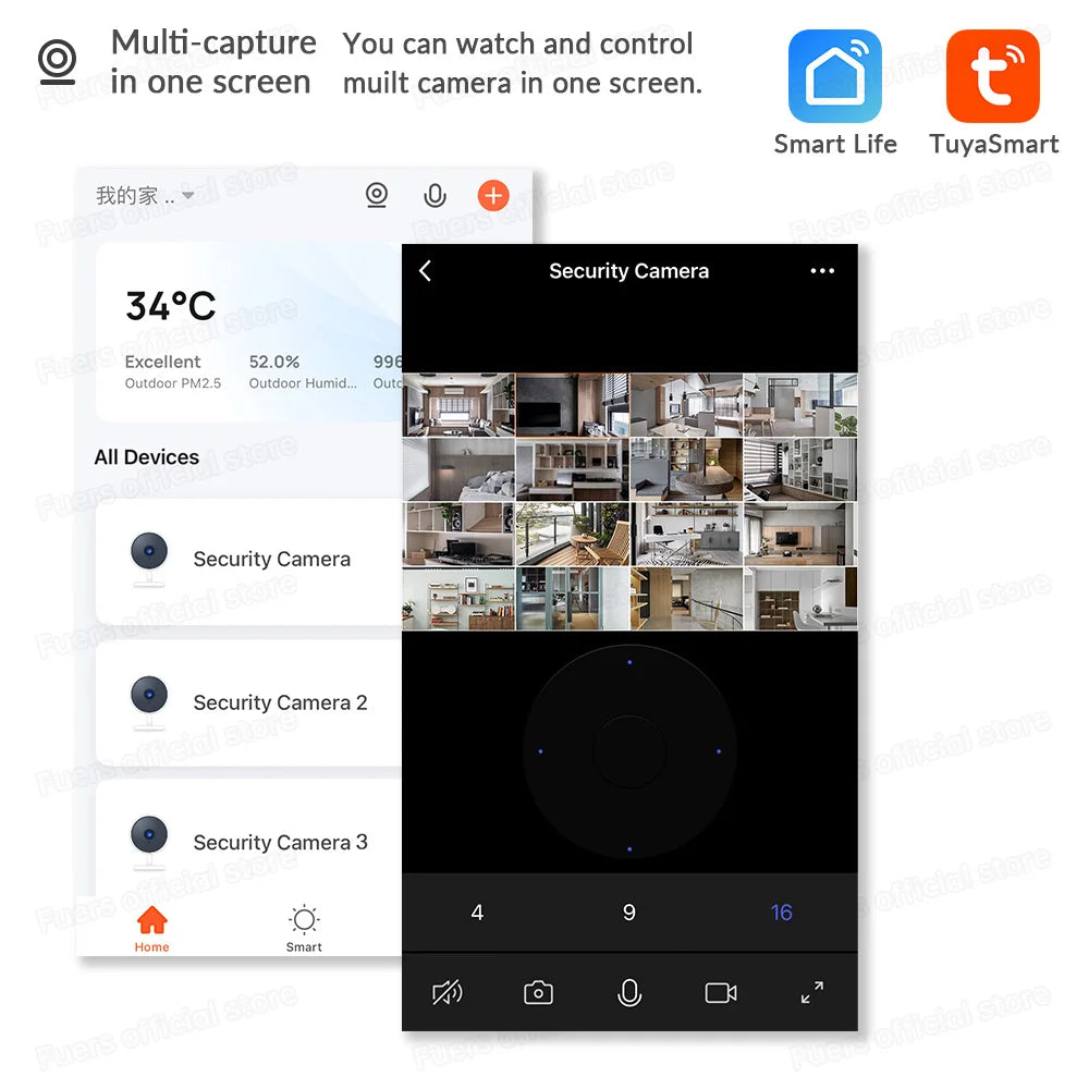 WiFi Camera Smart Home Indoor Wireless IP Surveillance Camera